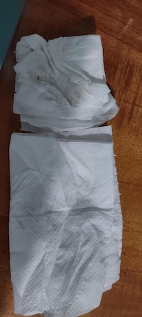 I always give a hotel a white tissue test and this is what came off of the surfaces when I wiped some shelves.
