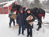 While visiting Franklin Pond, we did the carriage ride and speakeasy dinner at Lake Clear.