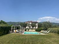 The gated pool area
