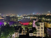 Utsikt fra rooftop bar