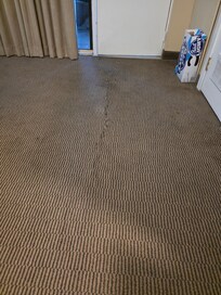 Carpet packers up from the entrance walking in