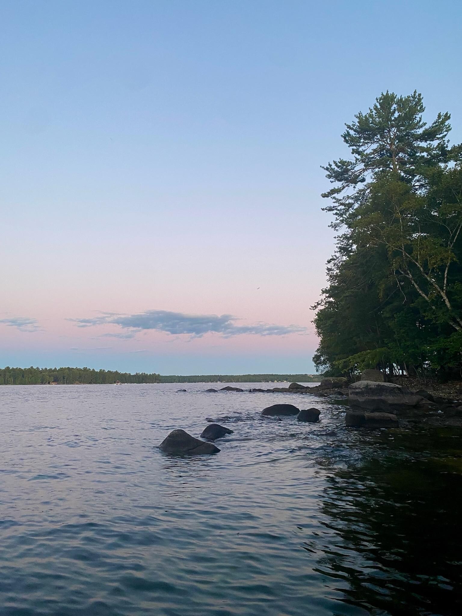 The lake near sunset