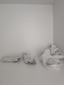 Dirty clothing from previous occupants