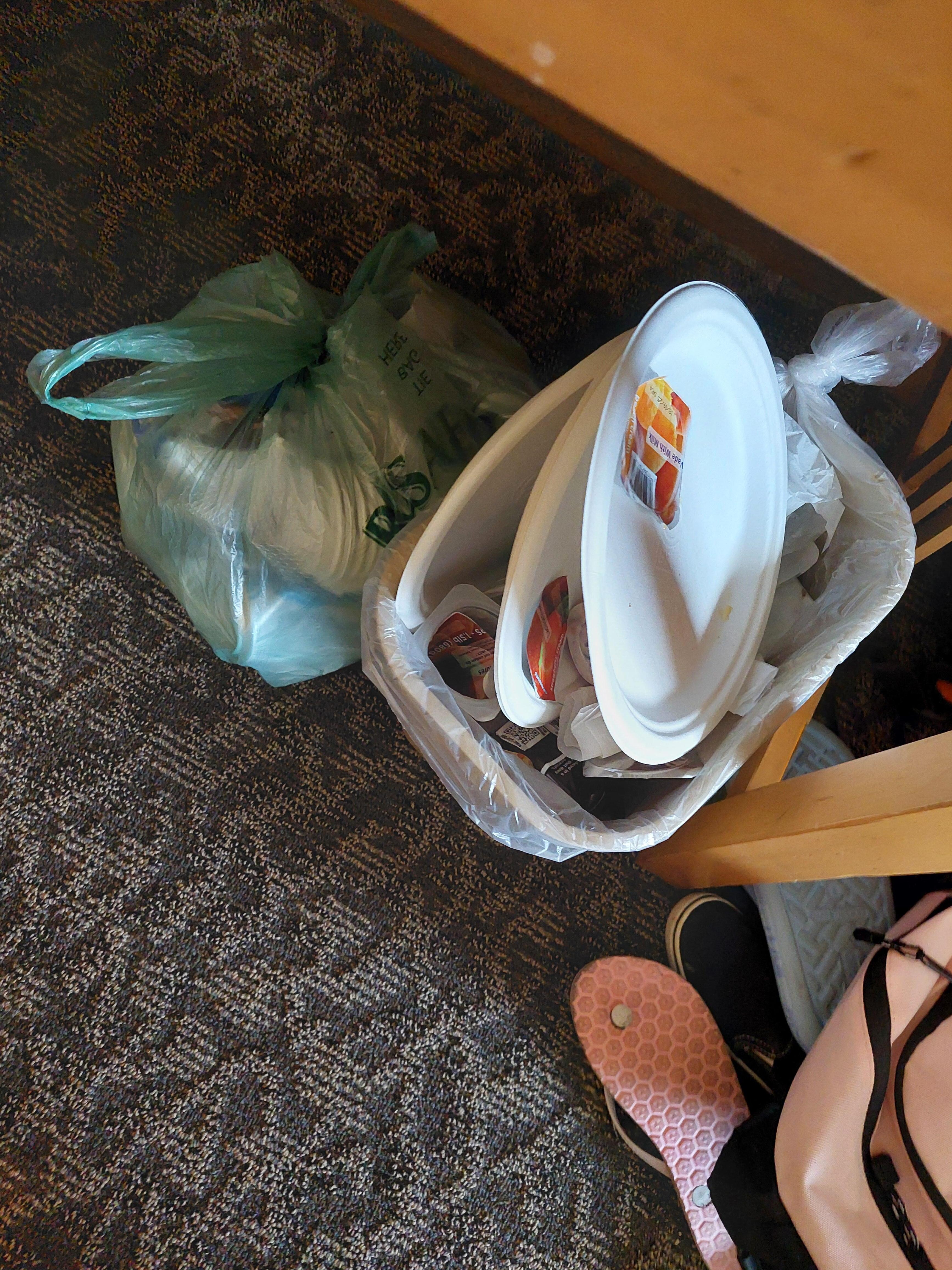 No house keeping services, no trash emptied.