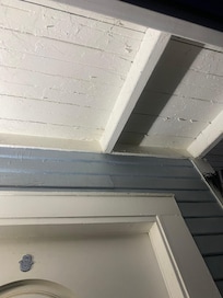 Cobwebs everywhere on the over hang of the house