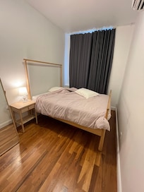 Tiny main bedroom