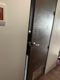 Bathroom door can’t close.