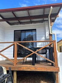 It was pleasant sitting here for breakfast