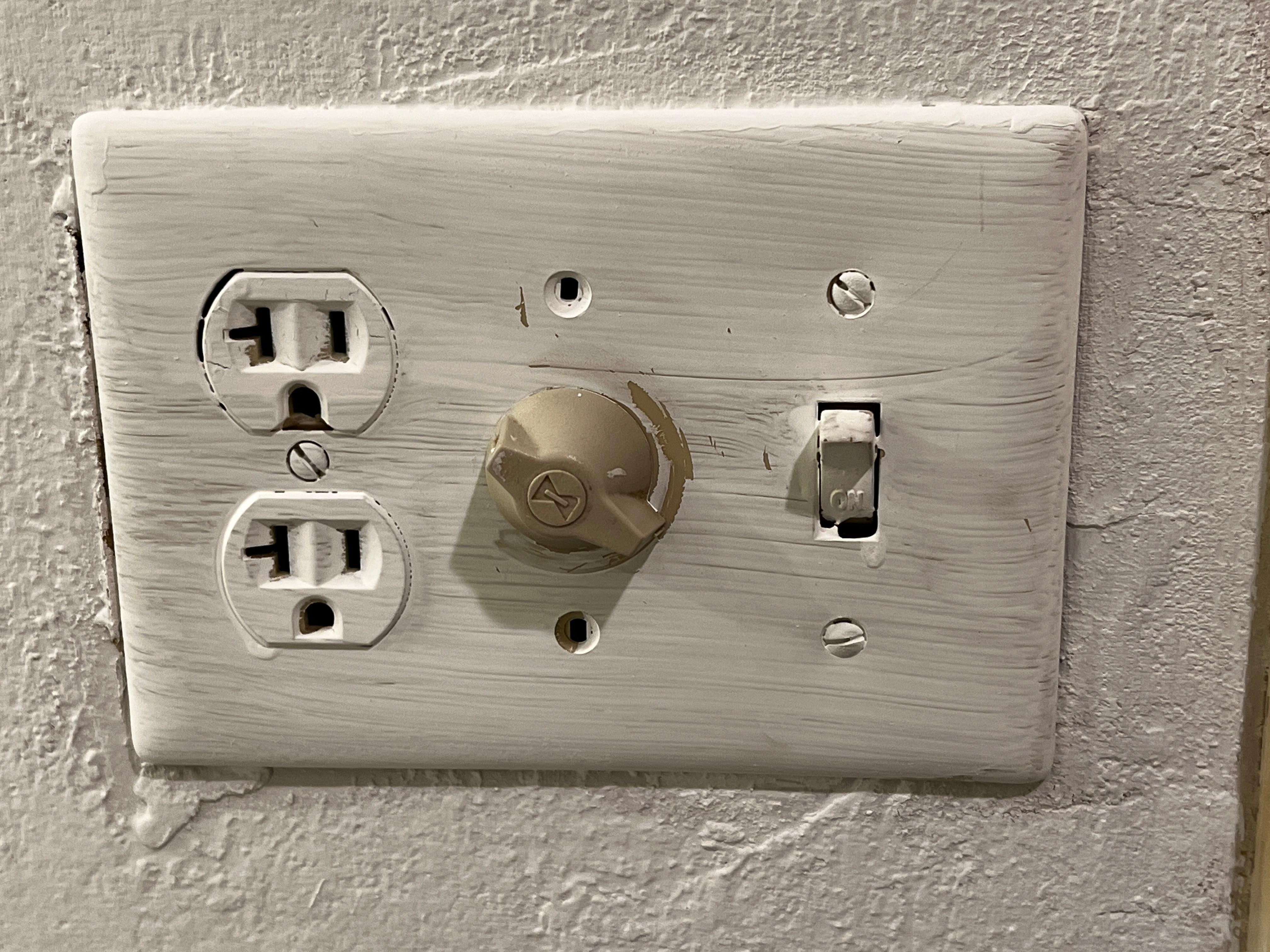 All outlet covers painted over