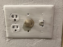 All outlet covers painted over