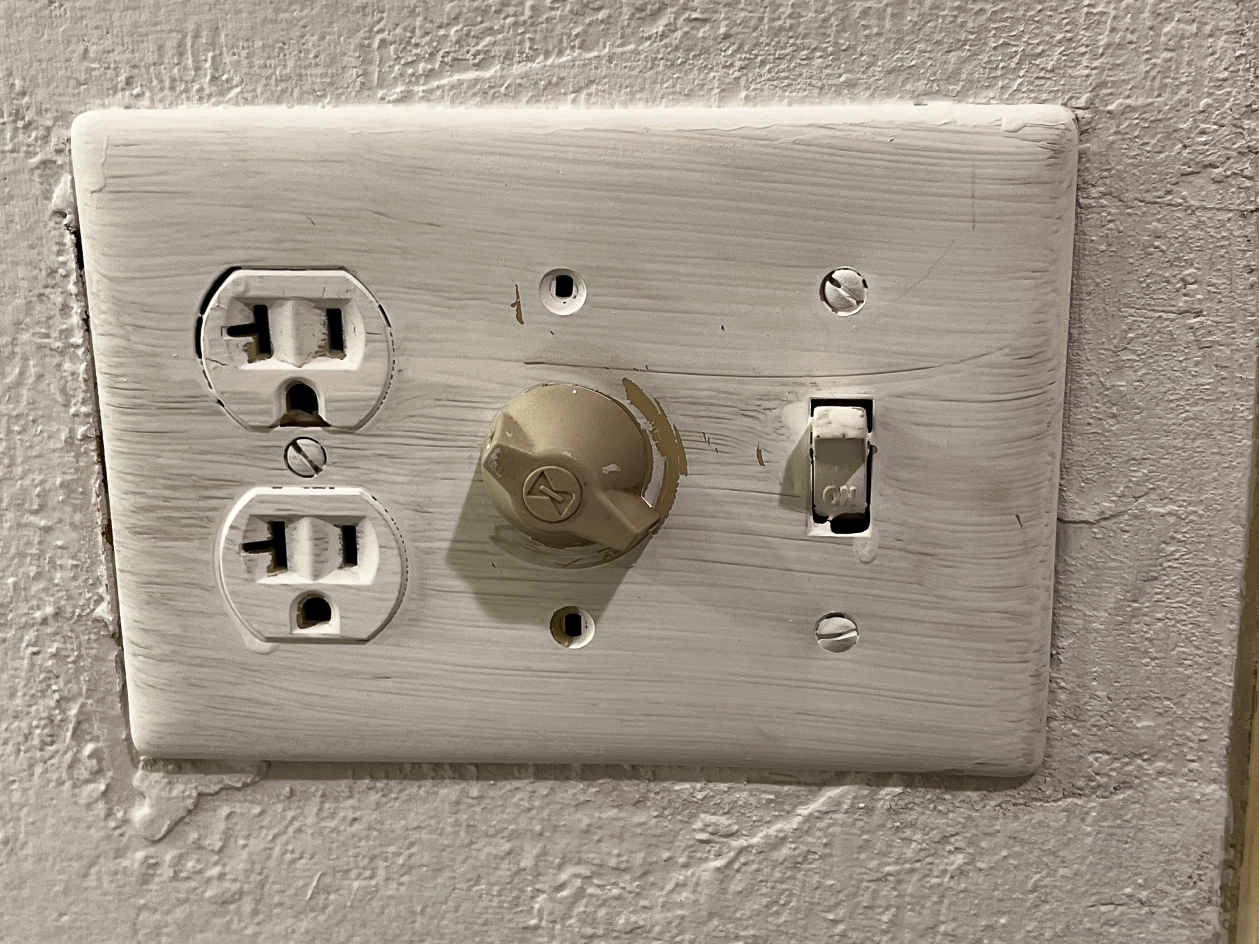 All outlet covers painted over
