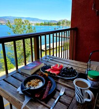 Breakfast on the patio.