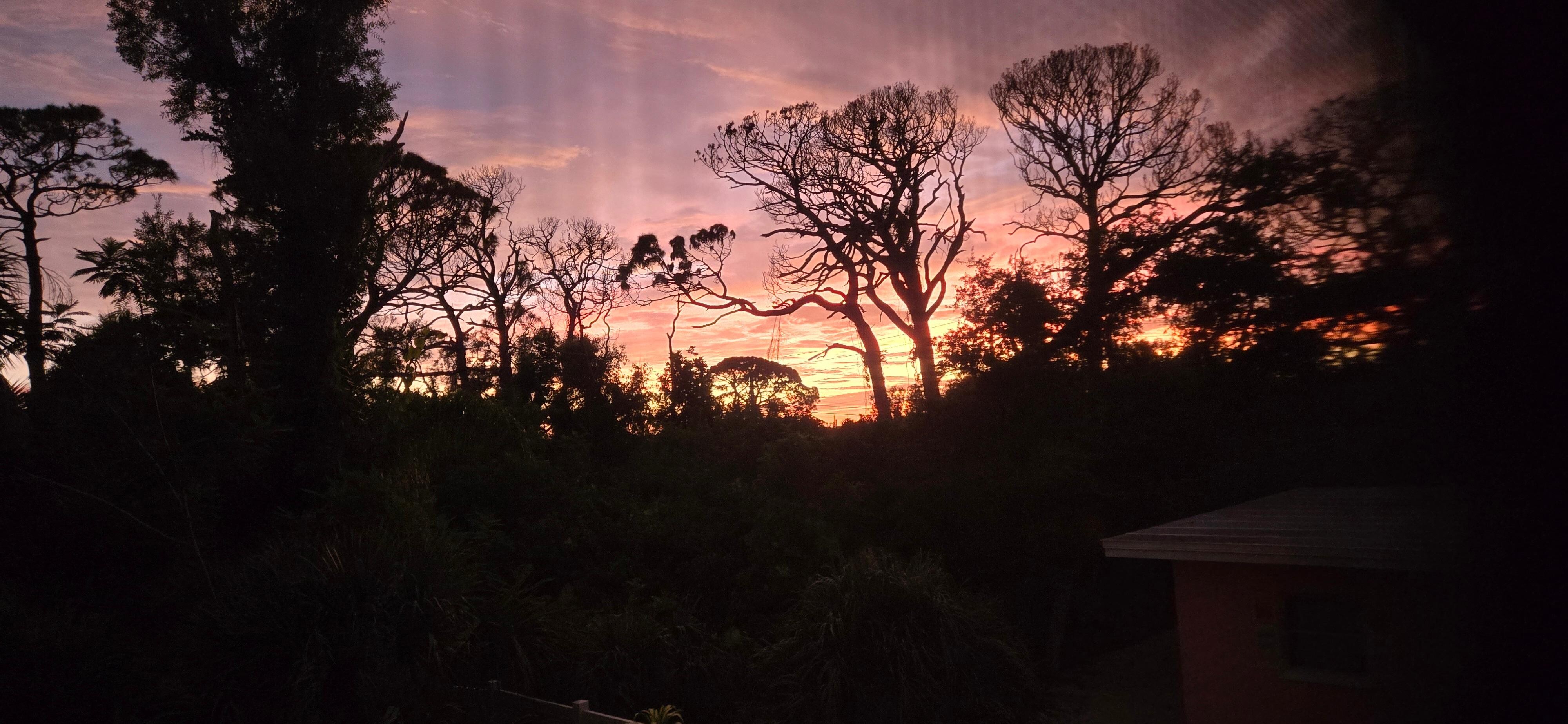 Sunset from the upstairs patio/screen room