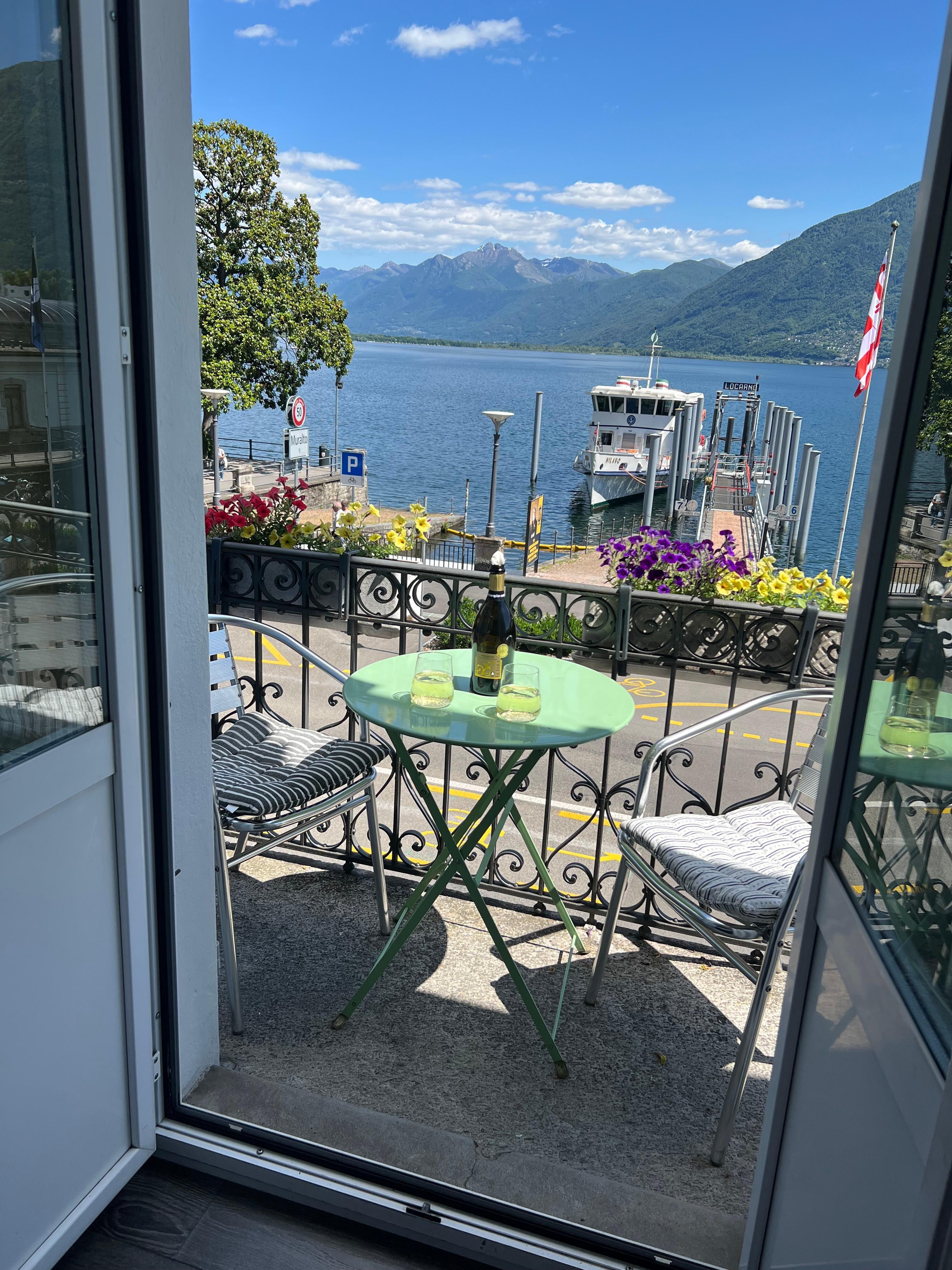 Wonderful front patio facing lake 