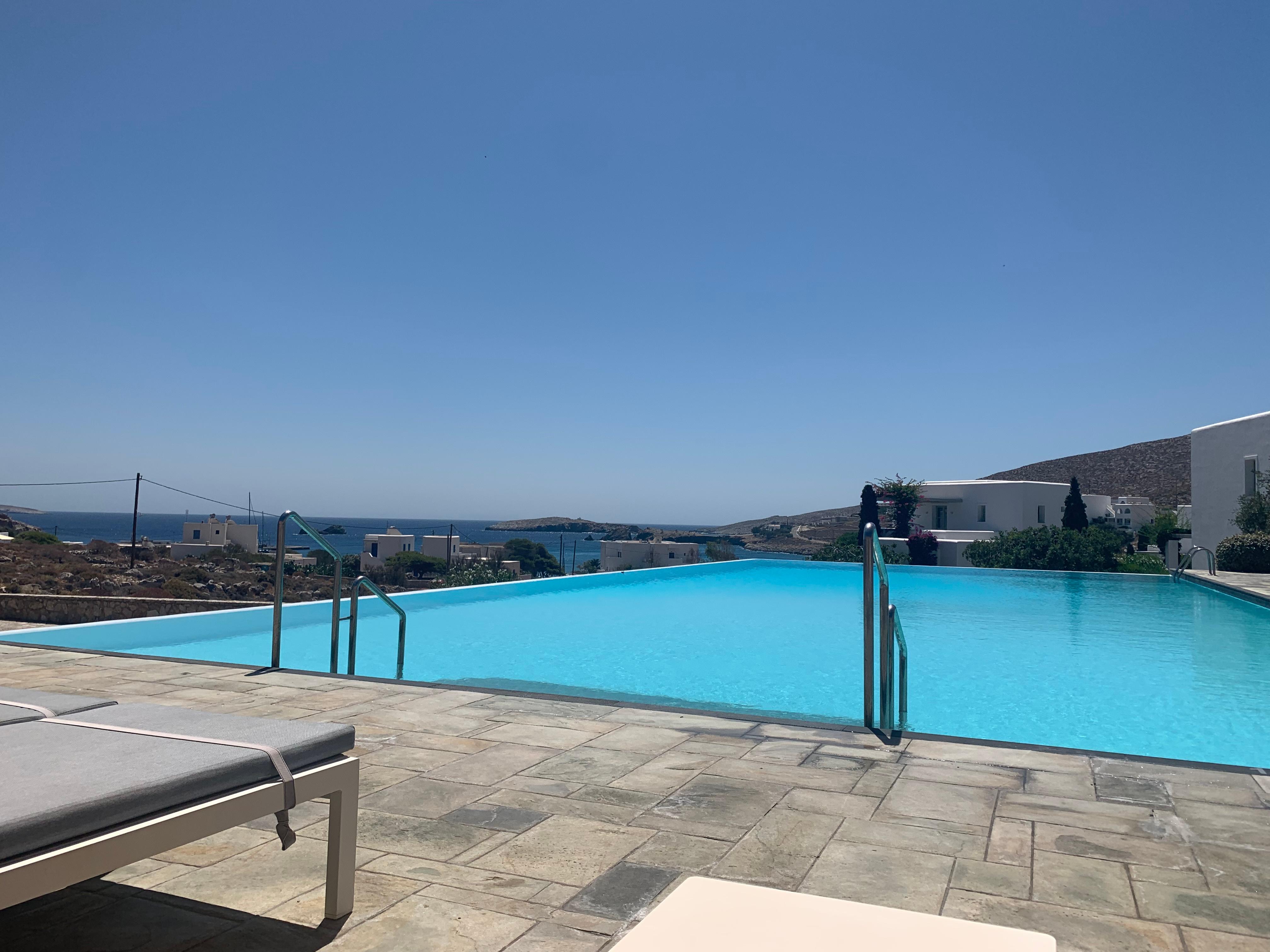 View to the sea from the pool.