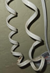 Dirty hair dryer wire