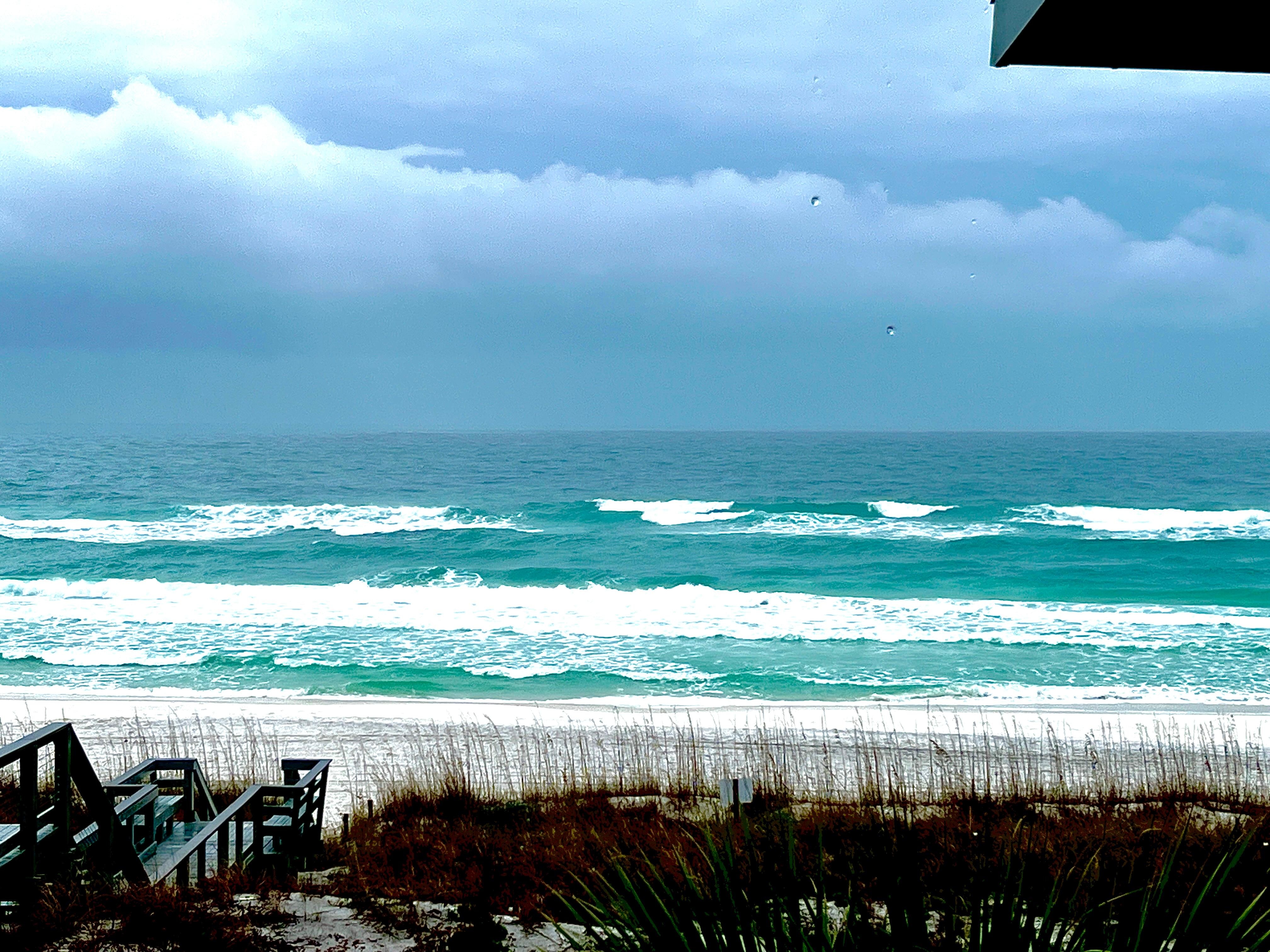 Even on Iranian overcast day, the view from the balcony was spectacular