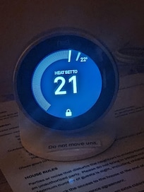 Locked thermostat for water temp