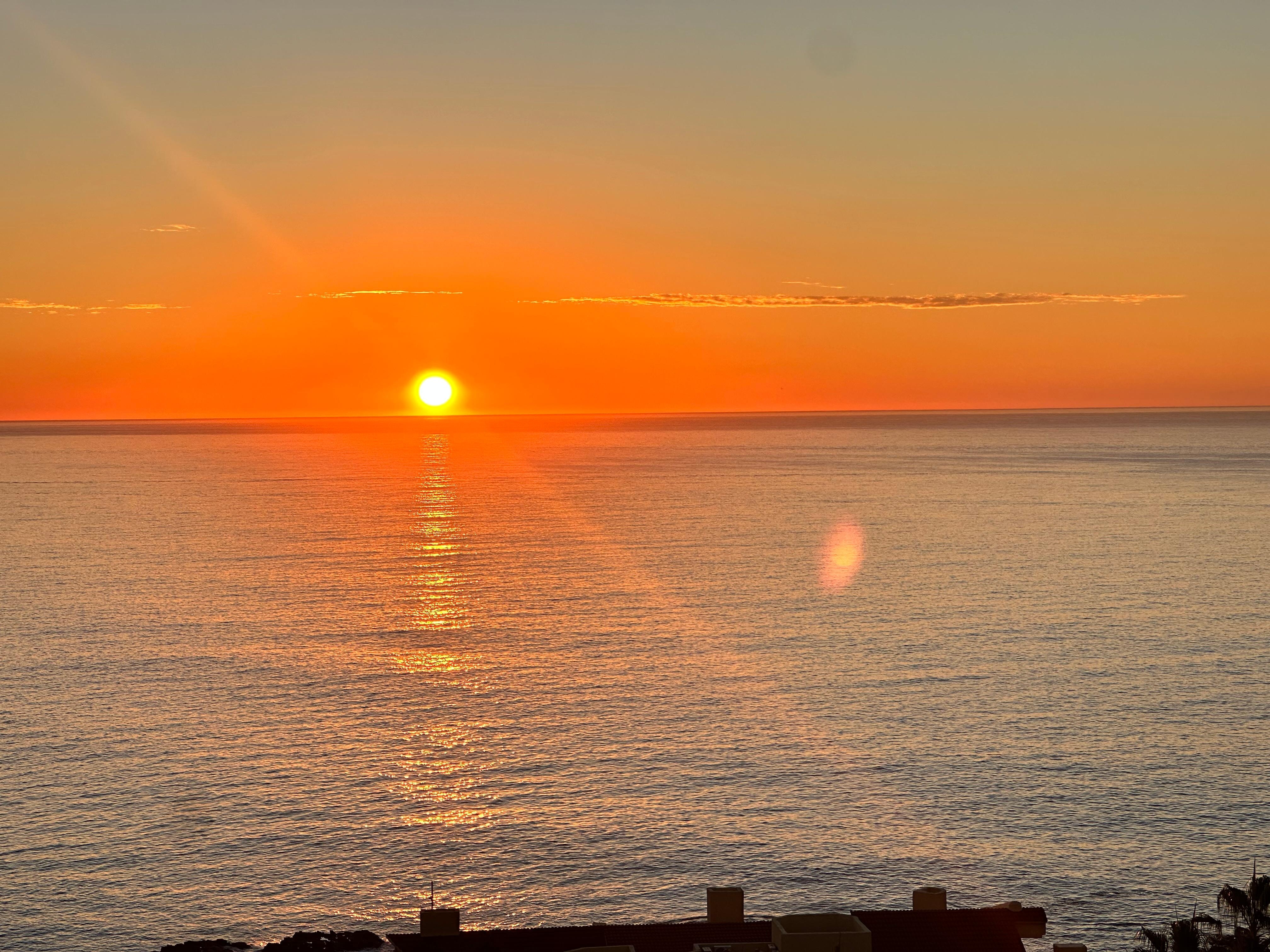 Sunrise view from balcony 