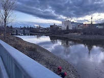 Just down the road in town