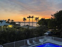 Sunset across Naples Bat, viewed from the condo’s porch