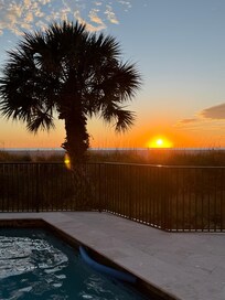 Sunset from pool area