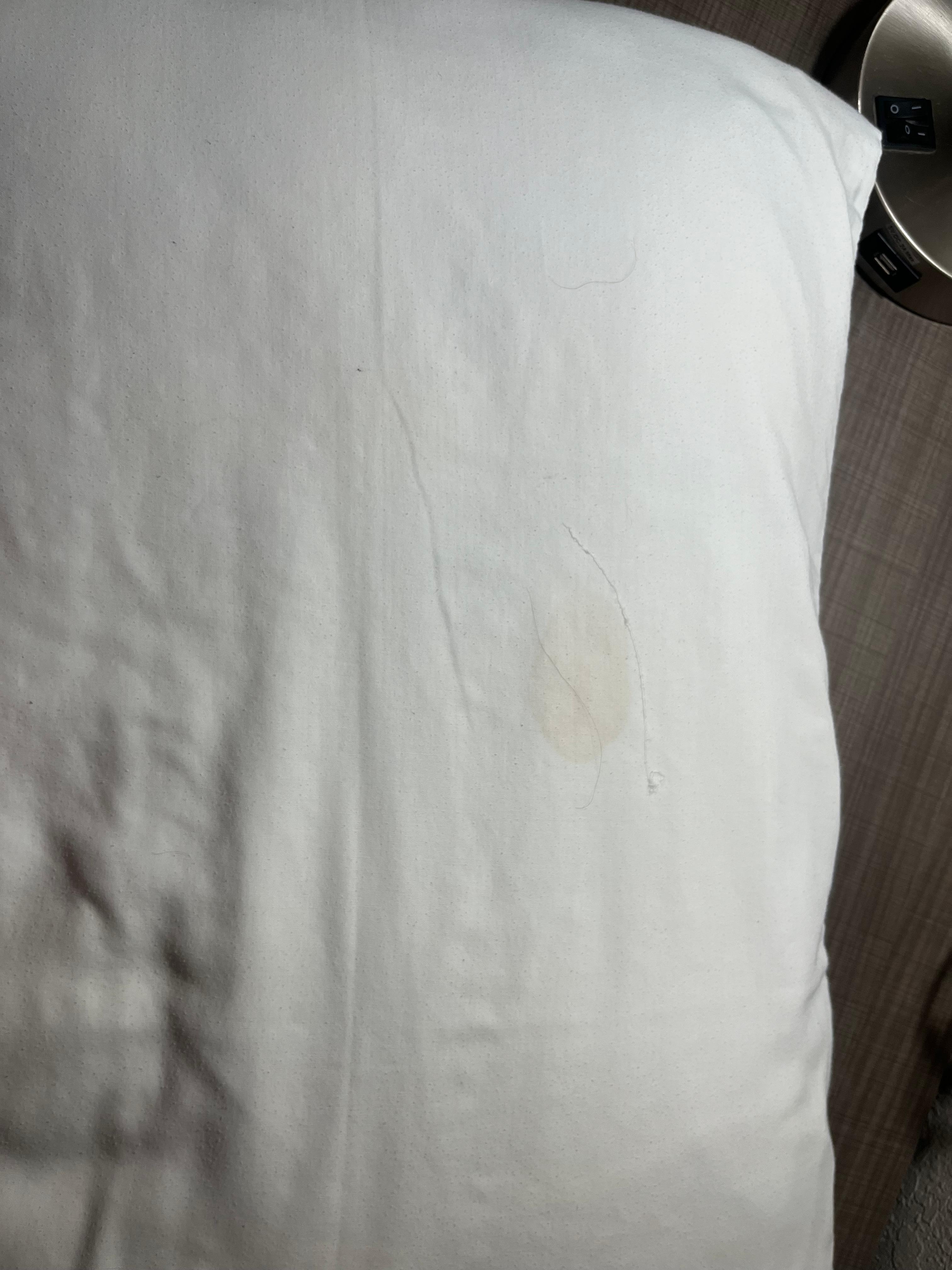 Yellow spot on pillow