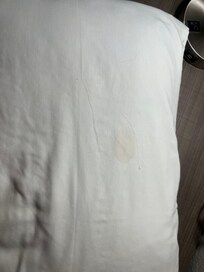 Yellow spot on pillow