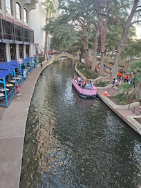 The hotel is right on the Riverwalk with direct access via elevator.