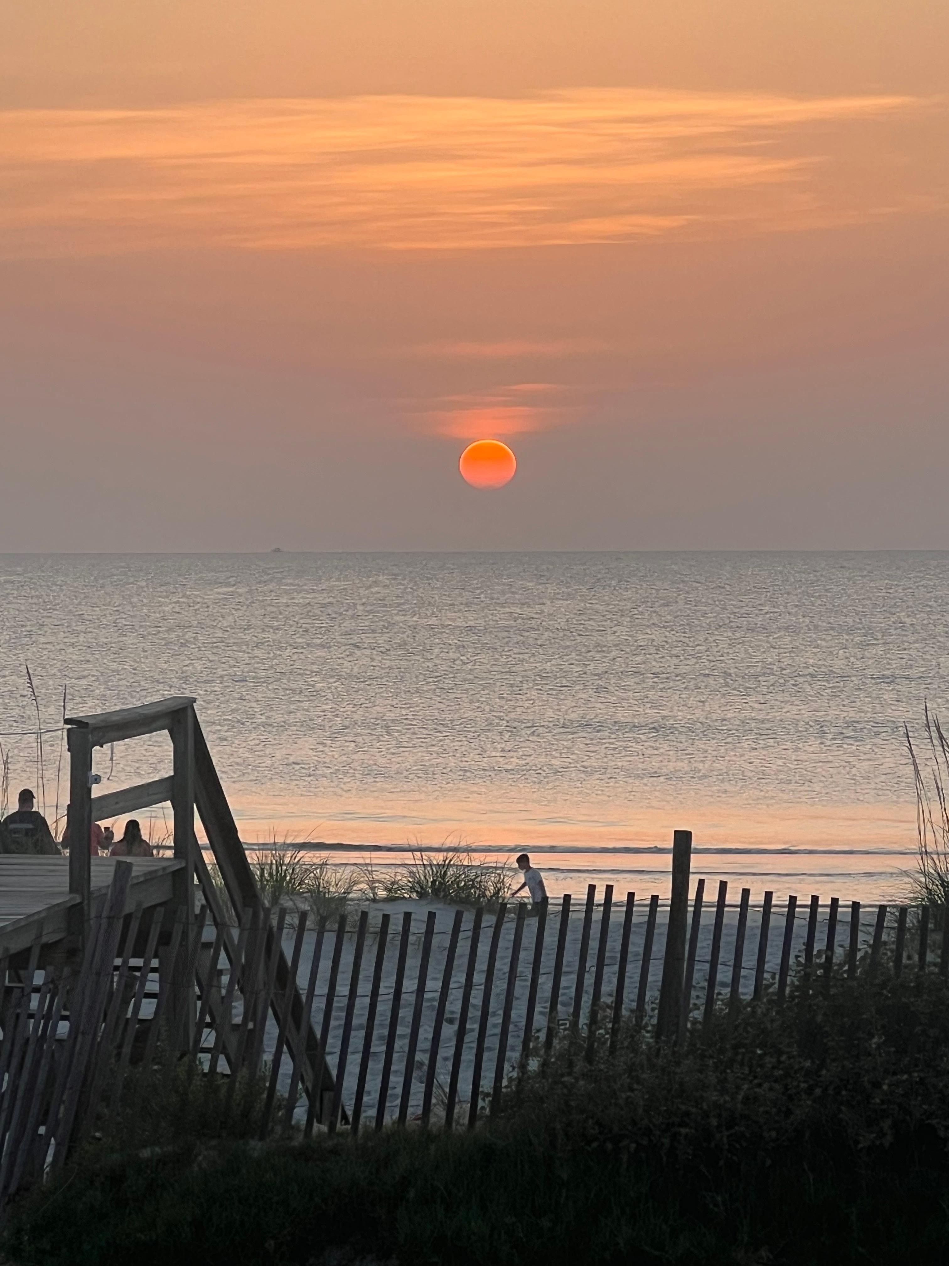 Watched the sunrise from our deck
