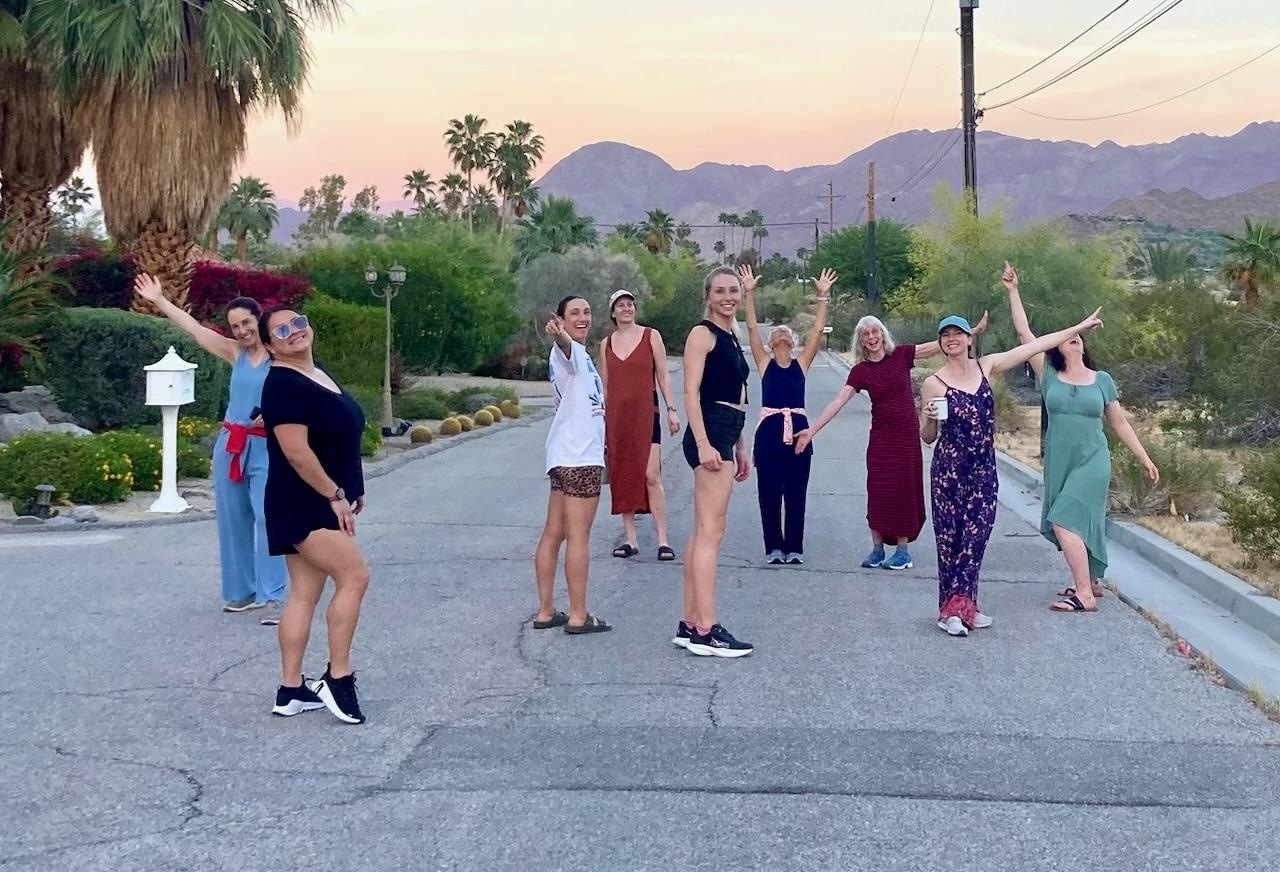 Evening walks in the beautiful neighborhood 