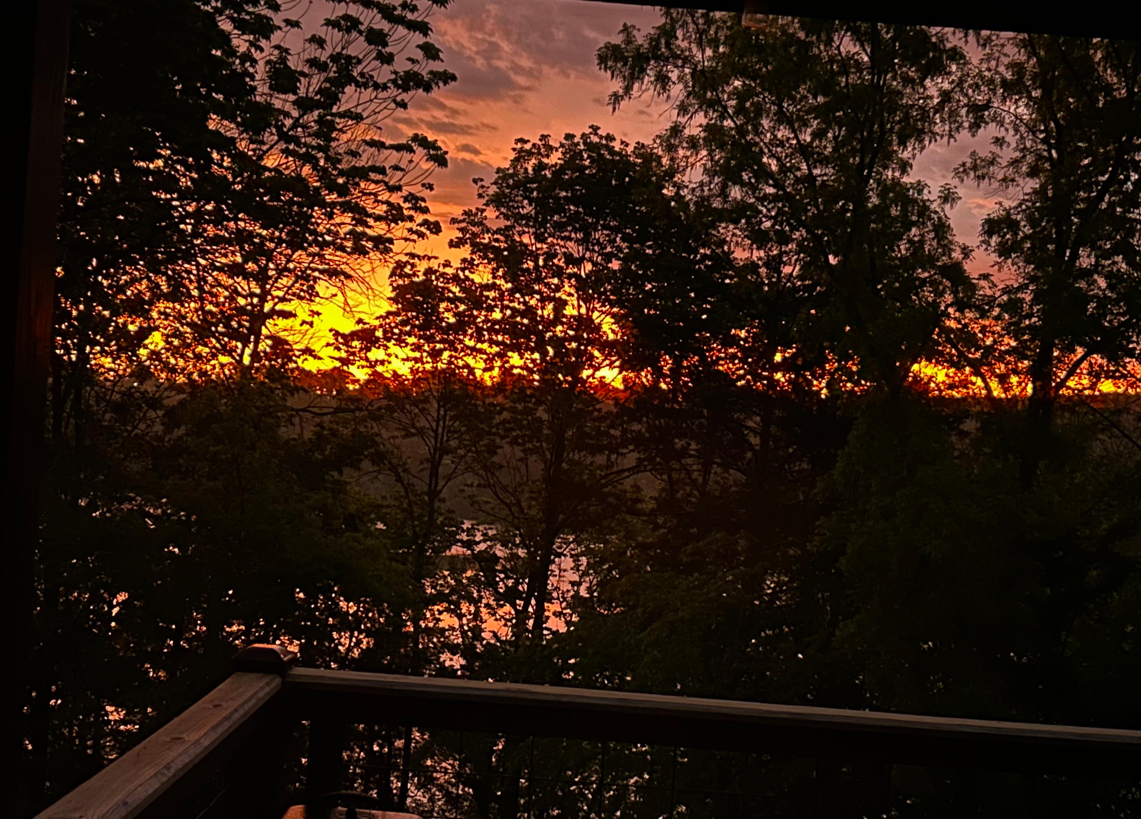 Sunrise view from the deck 