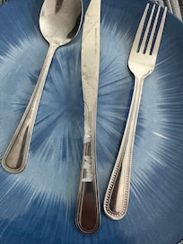 They had the table set - with these disgusting utensils