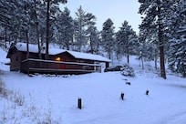 4" of snow at the cabin