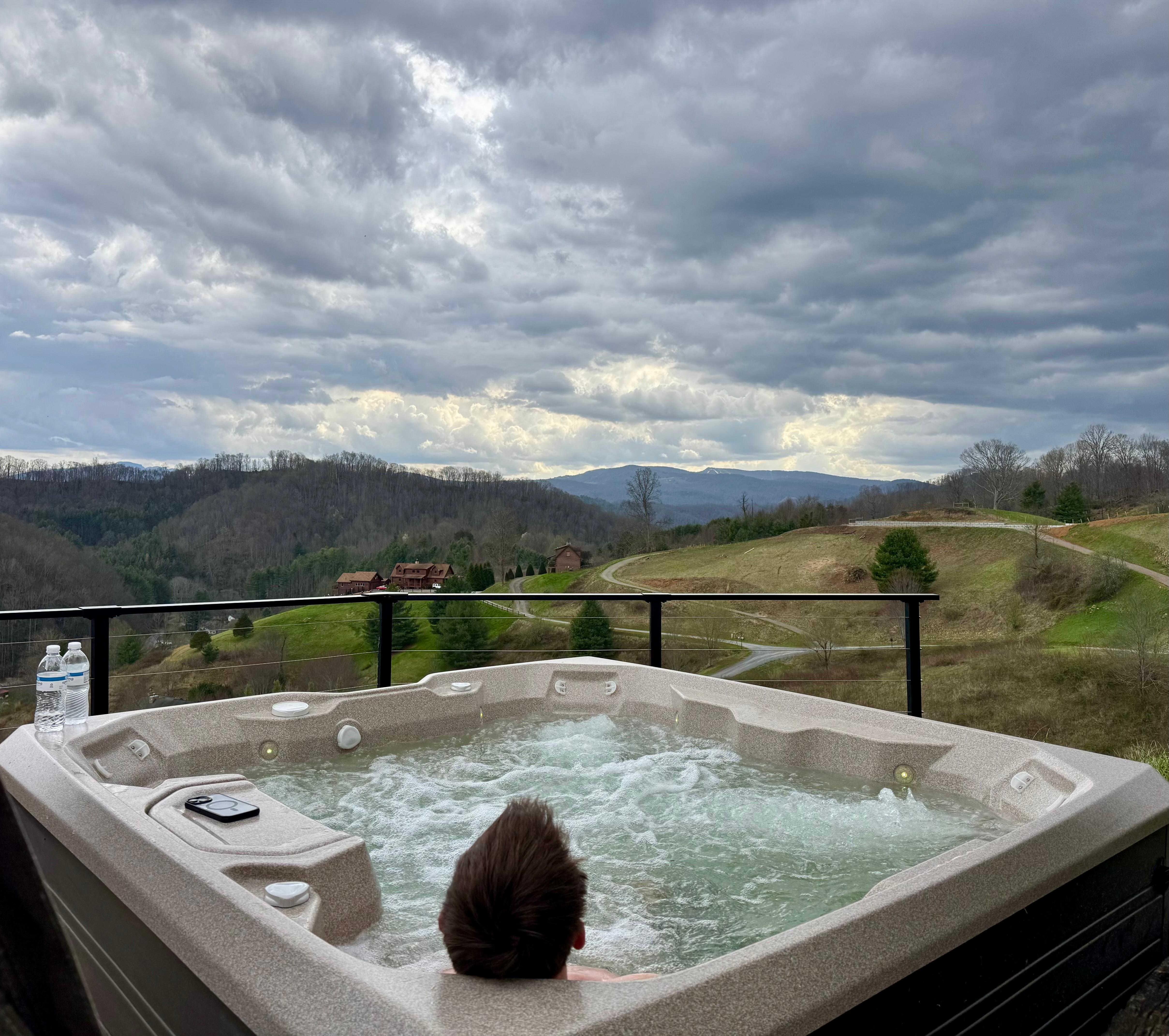 Hot tub with a view 