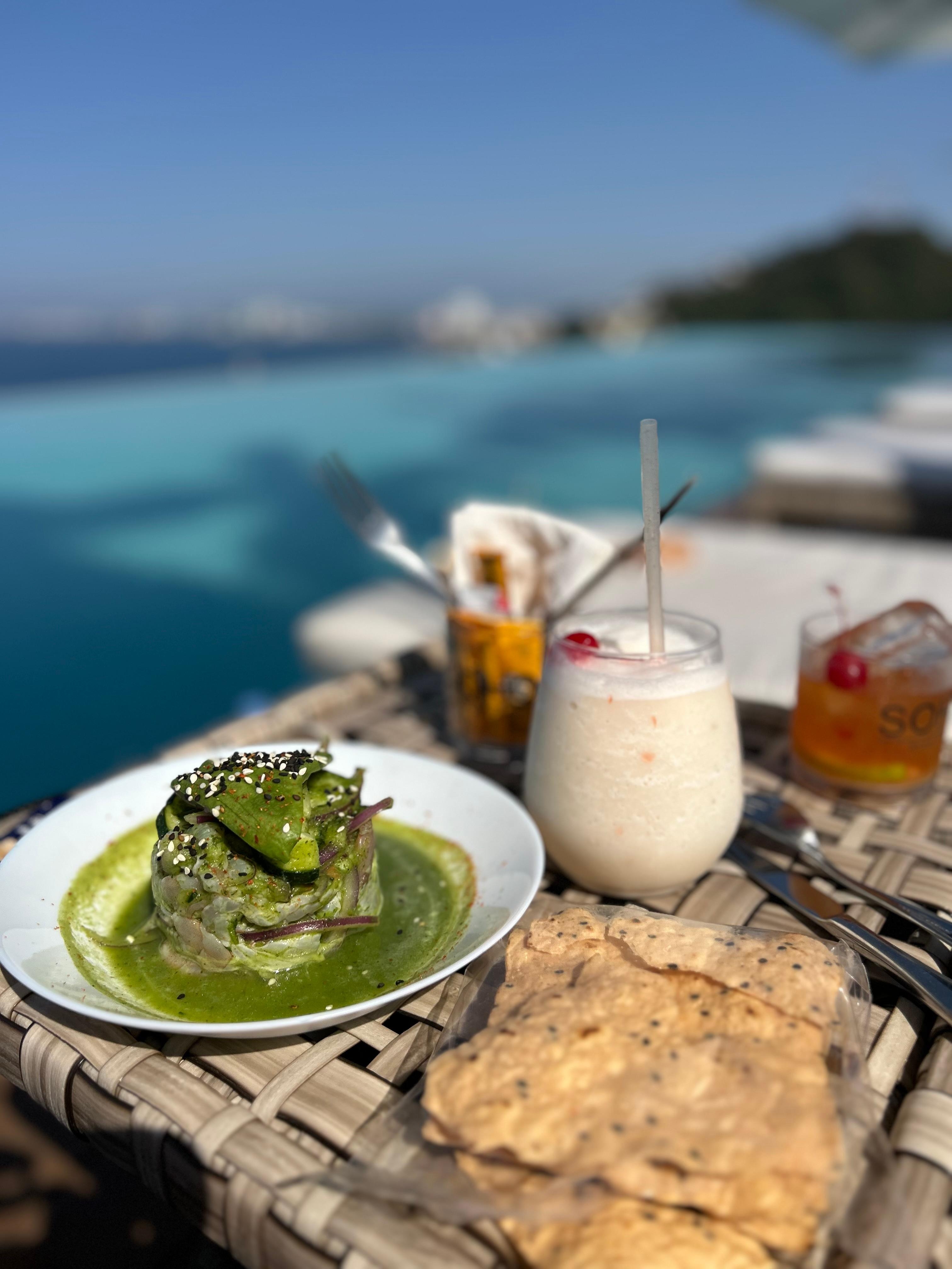 Food and drinks were so good at the pool. 