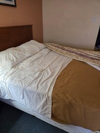 Pulled bedspread back and this is what the bed looked like