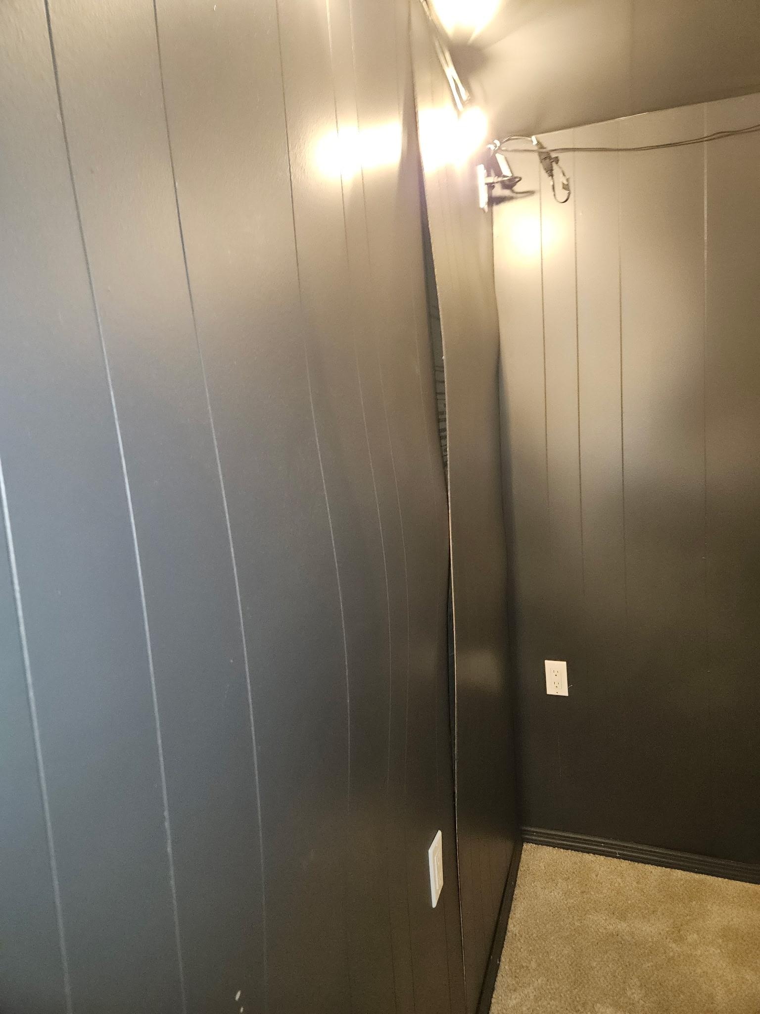 I have multiple photos of this "Movie room". All the walls were coming off. 