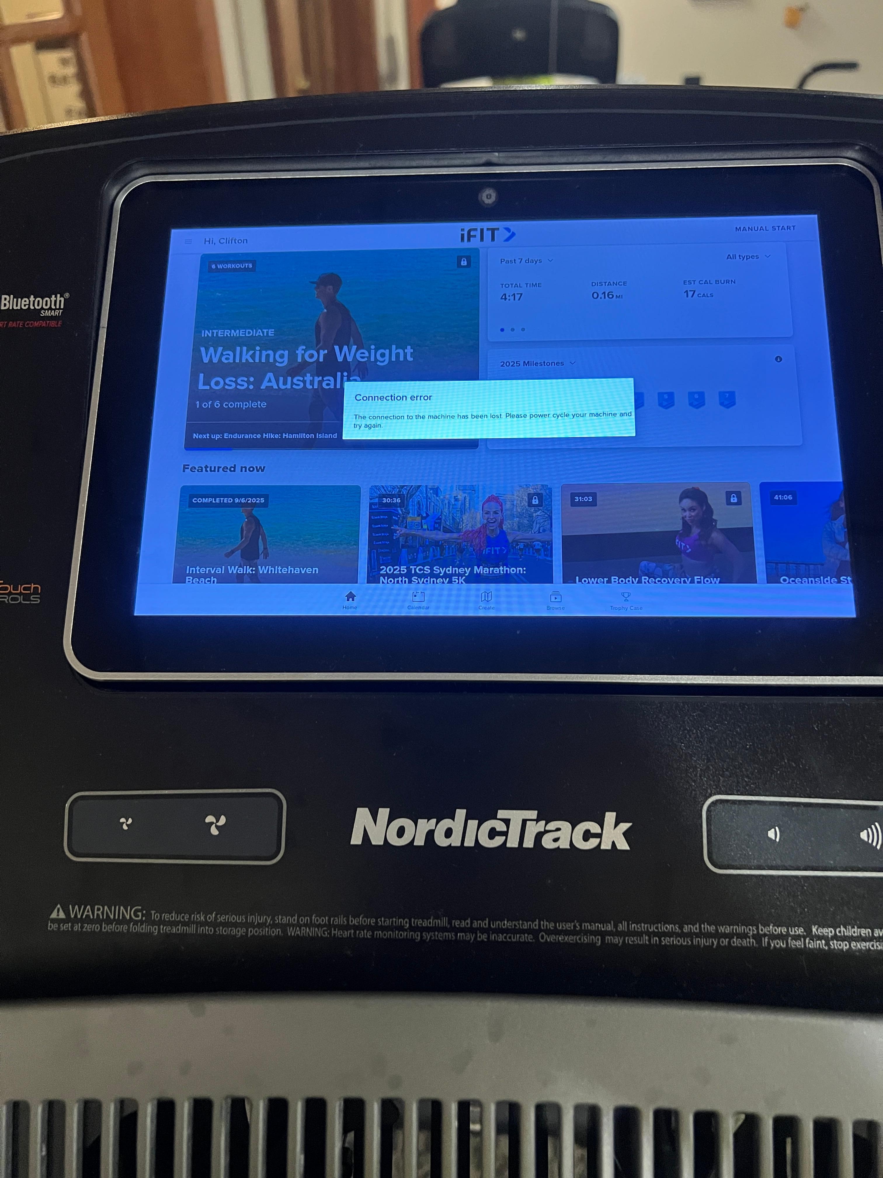 Treadmill didn’t work. 