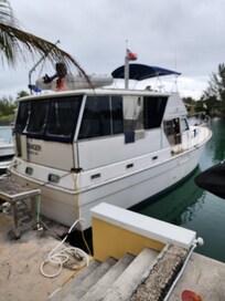 Family's boat at dock