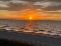 Beach sunrise view from condo