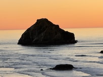 Face Rock at sunset.