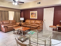 Living room (there is a 60in flat screen in there as well)