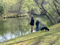Fishing so easy right iff the bank