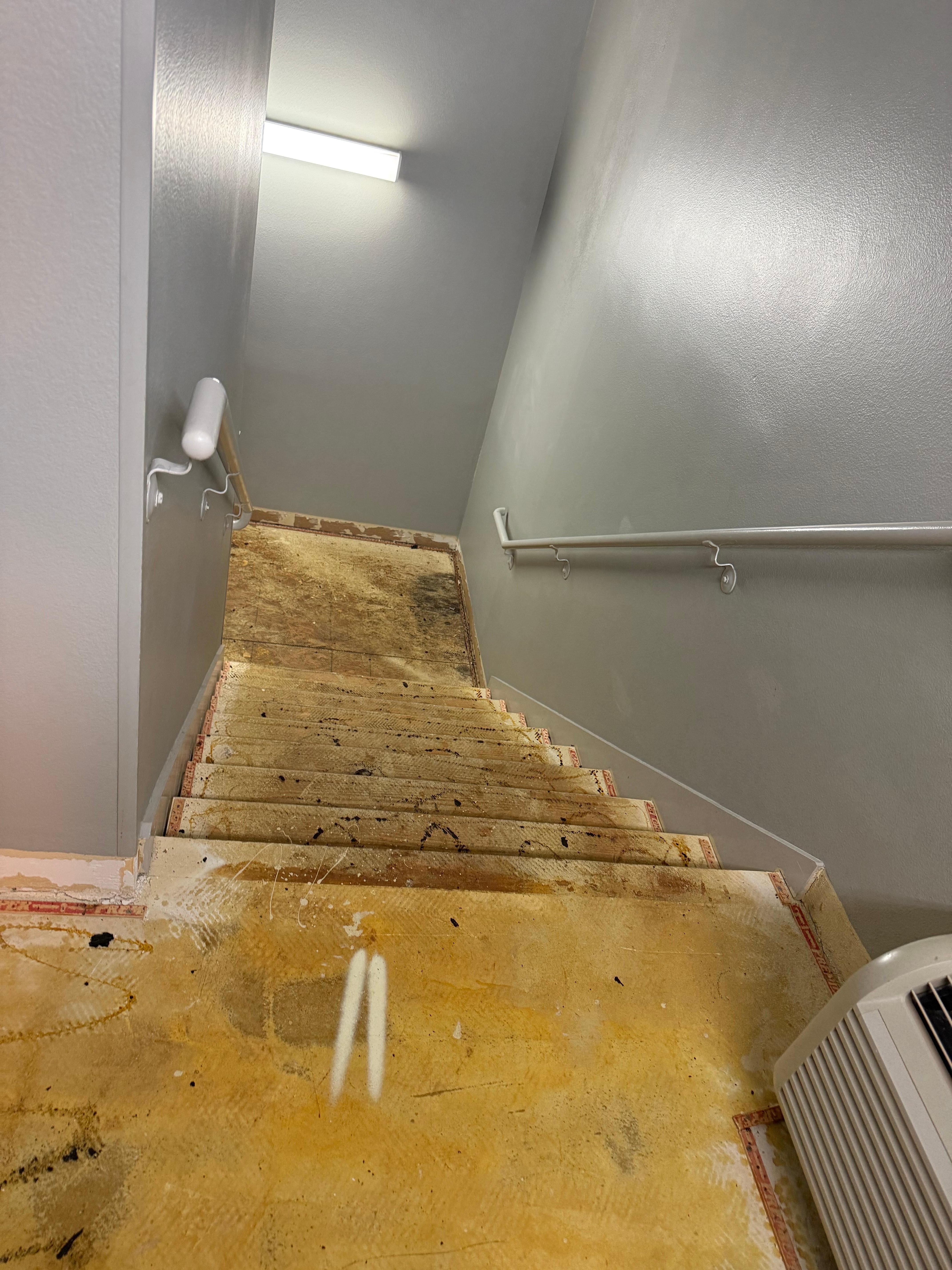 Only one stairwell available to use. God forbid an emergency.