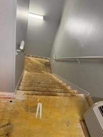 Only one stairwell available to use. God forbid an emergency.