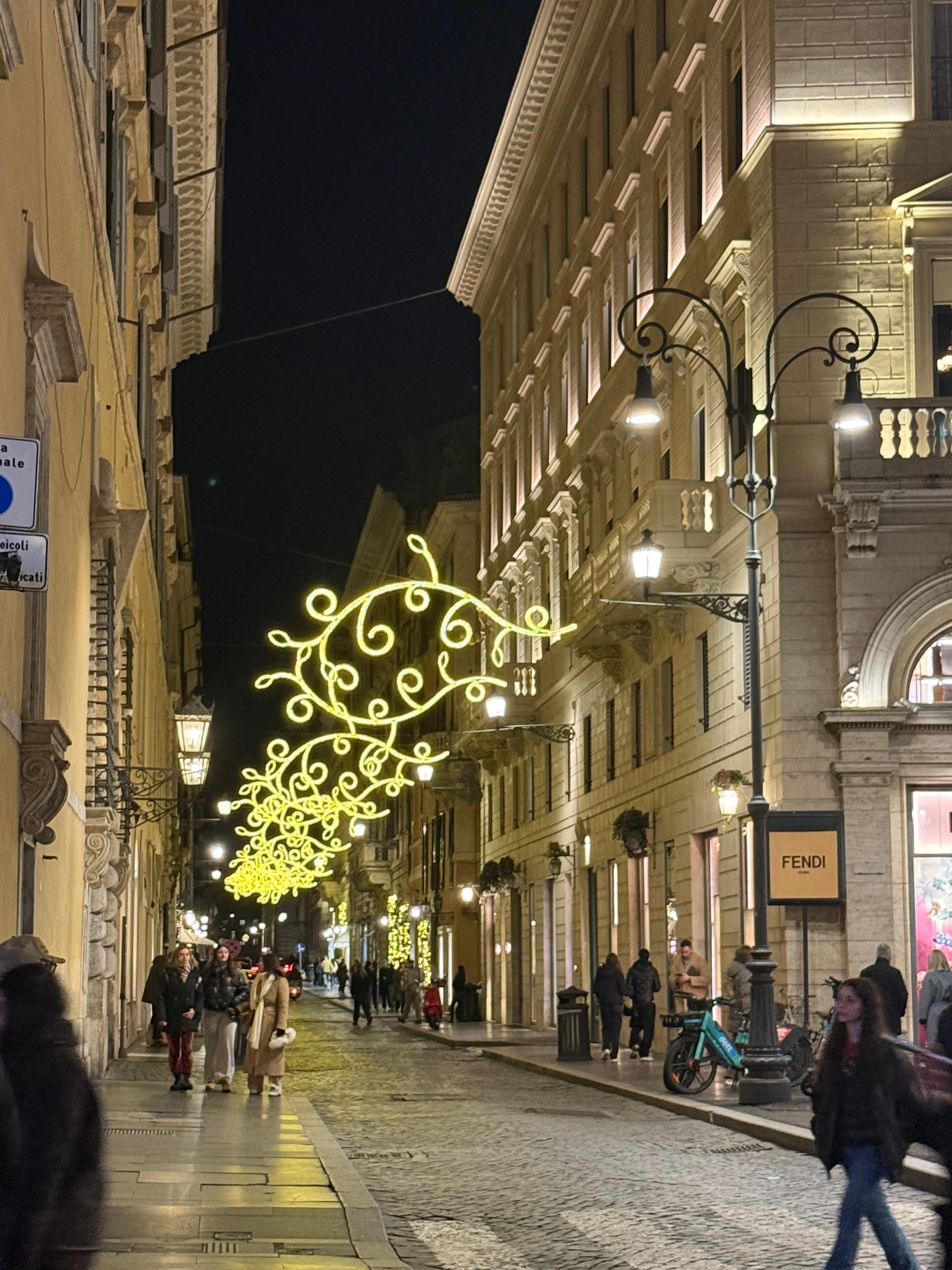 Outside the hotel. If you like shopping this is the place to be. Shops, shops and shops everywhere. 