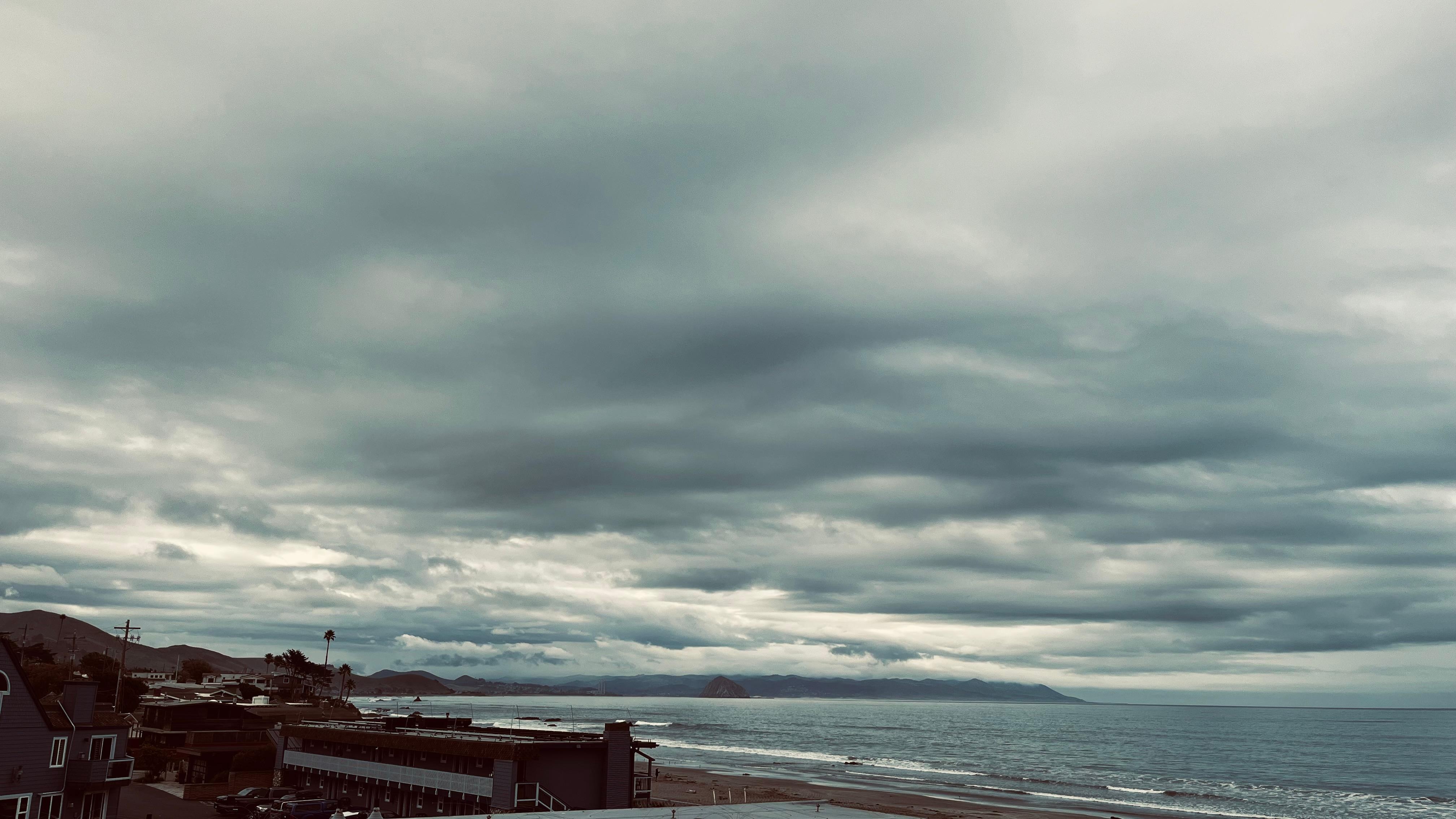 View of a cloudy day off the balcony