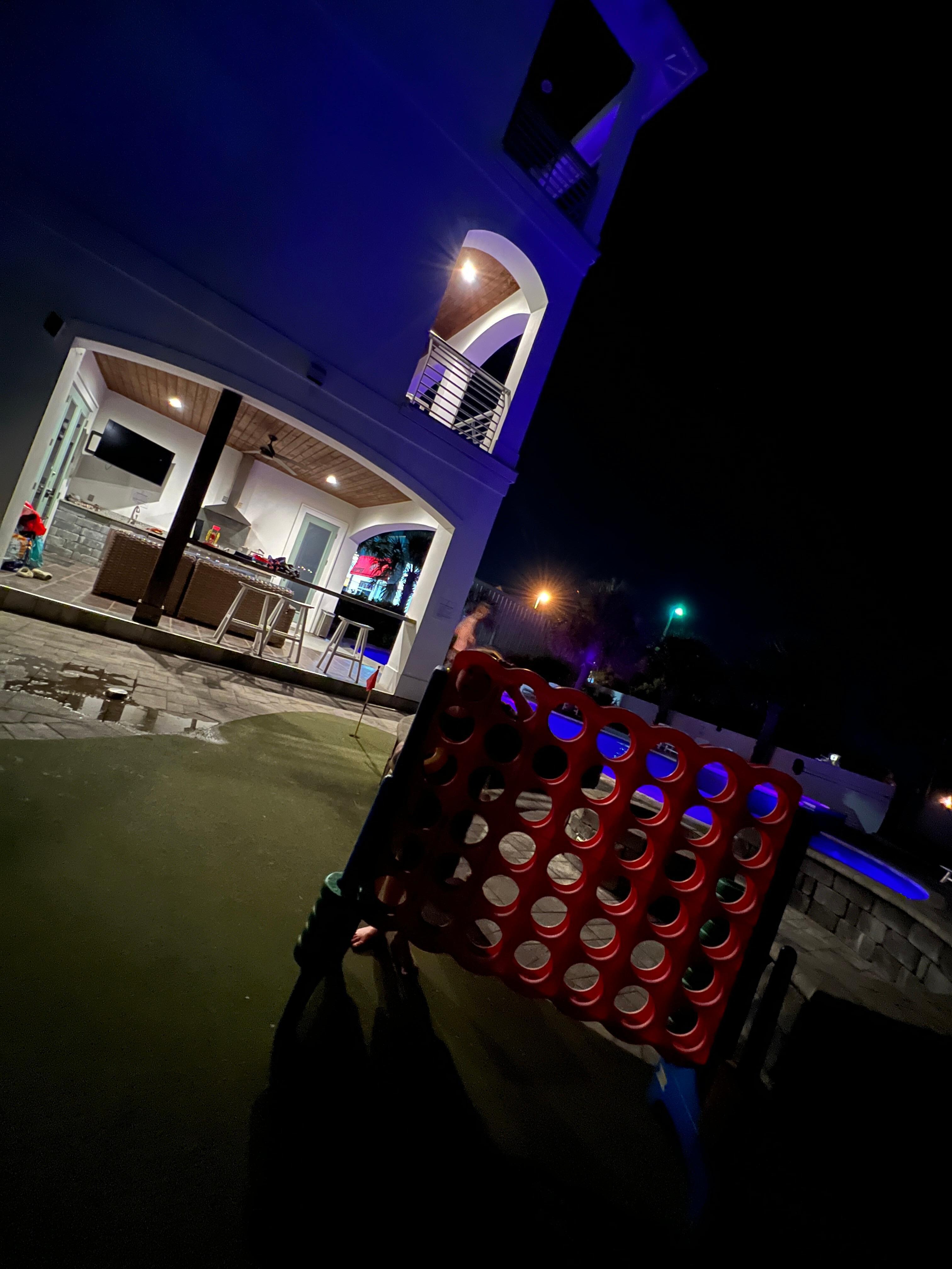 Late night connect 4 & swimming 
