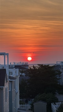 One of the many gorgeous sunsets we saw from the rooftop deck